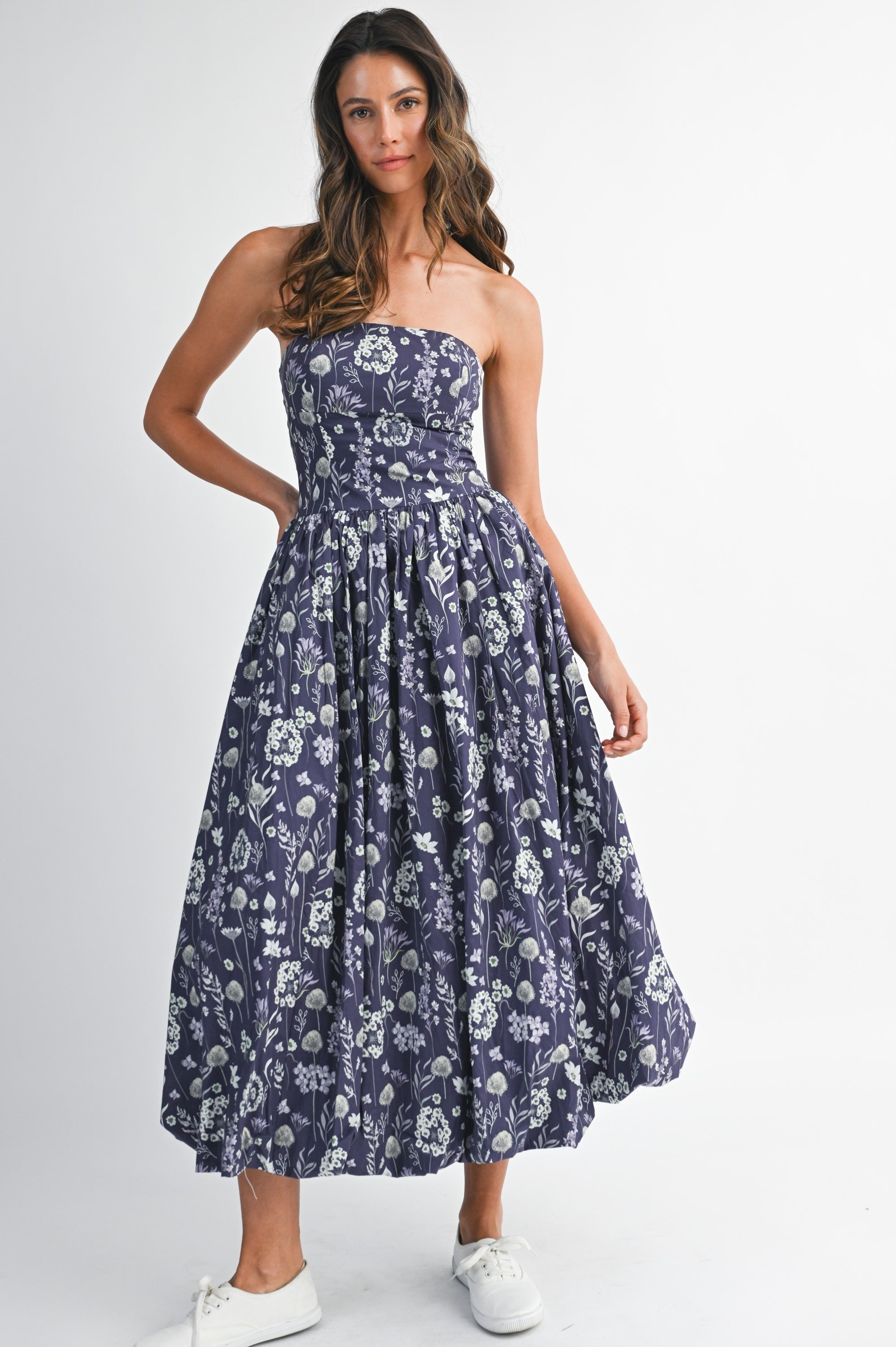 Scarlett Bubble Midi Dress-Dresses-UrbanCulture-Boutique, A North Port, Florida Women's Fashion Boutique