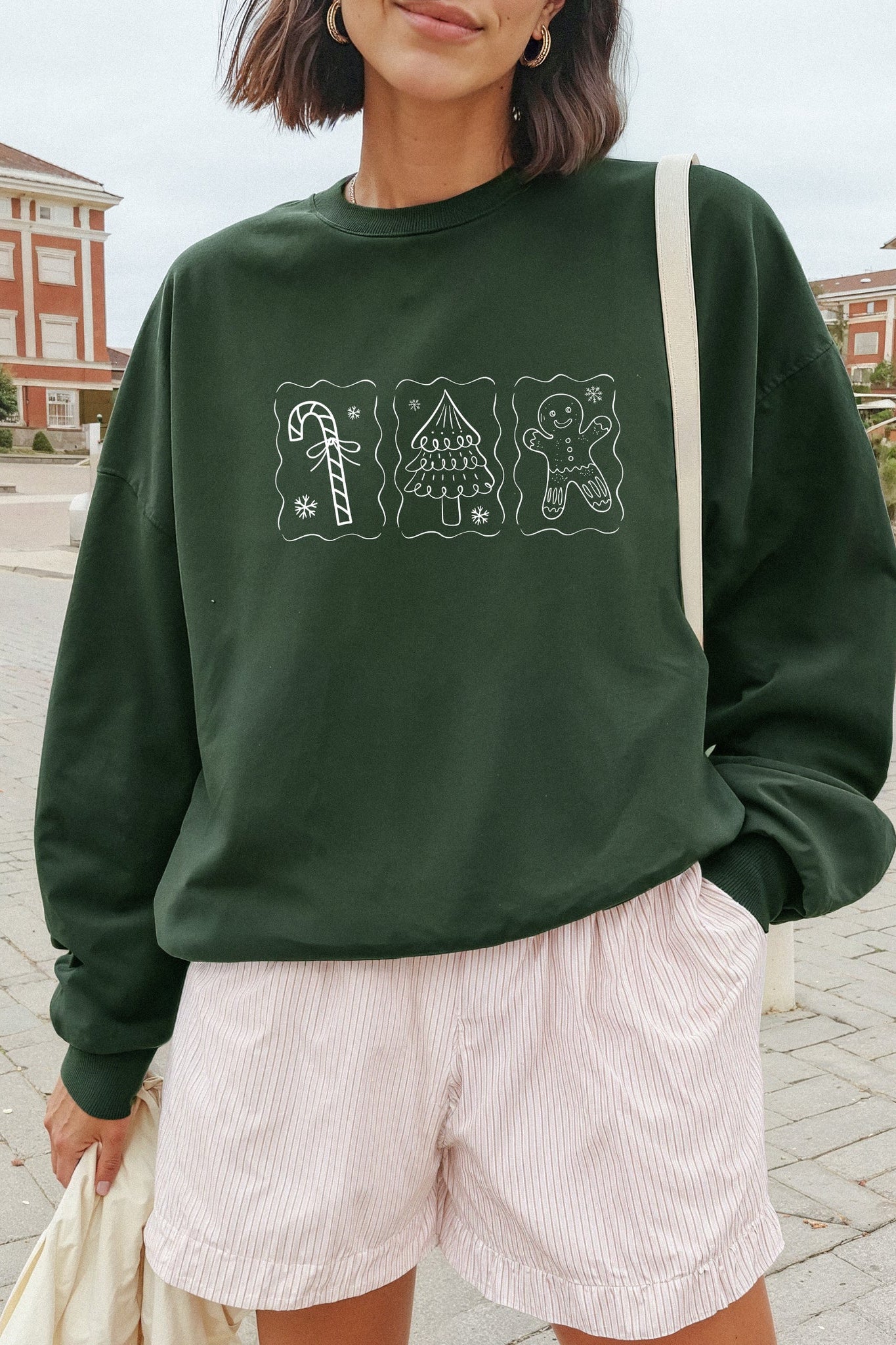 Christmas Doodle Sweatshirt-Graphic Sweatshirt-UrbanCulture-Boutique, A North Port, Florida Women's Fashion Boutique