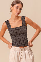 Maya Jacquard Seamless Tank Top-Tank Tops-UrbanCulture-Boutique, A North Port, Florida Women's Fashion Boutique