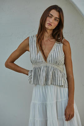 Clemetine Striped Top-Tops-UrbanCulture-Boutique, A North Port, Florida Women's Fashion Boutique