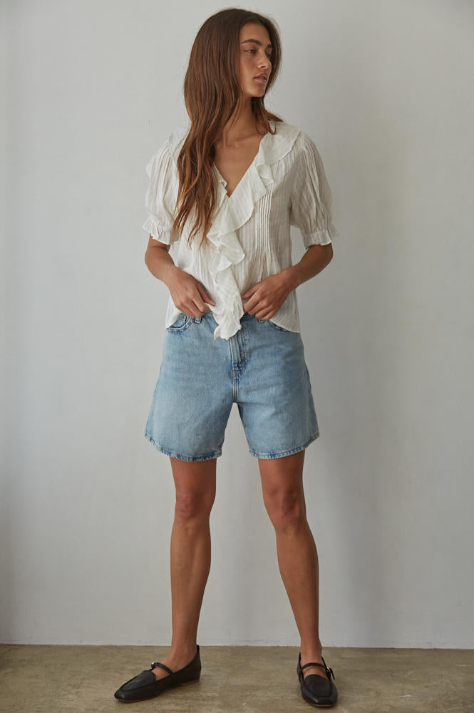 Tempe Ruffle Top-Tops-UrbanCulture-Boutique, A North Port, Florida Women's Fashion Boutique