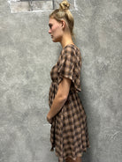 Deanna Plaid Mini Dress-Dresses-UrbanCulture-Boutique, A North Port, Florida Women's Fashion Boutique