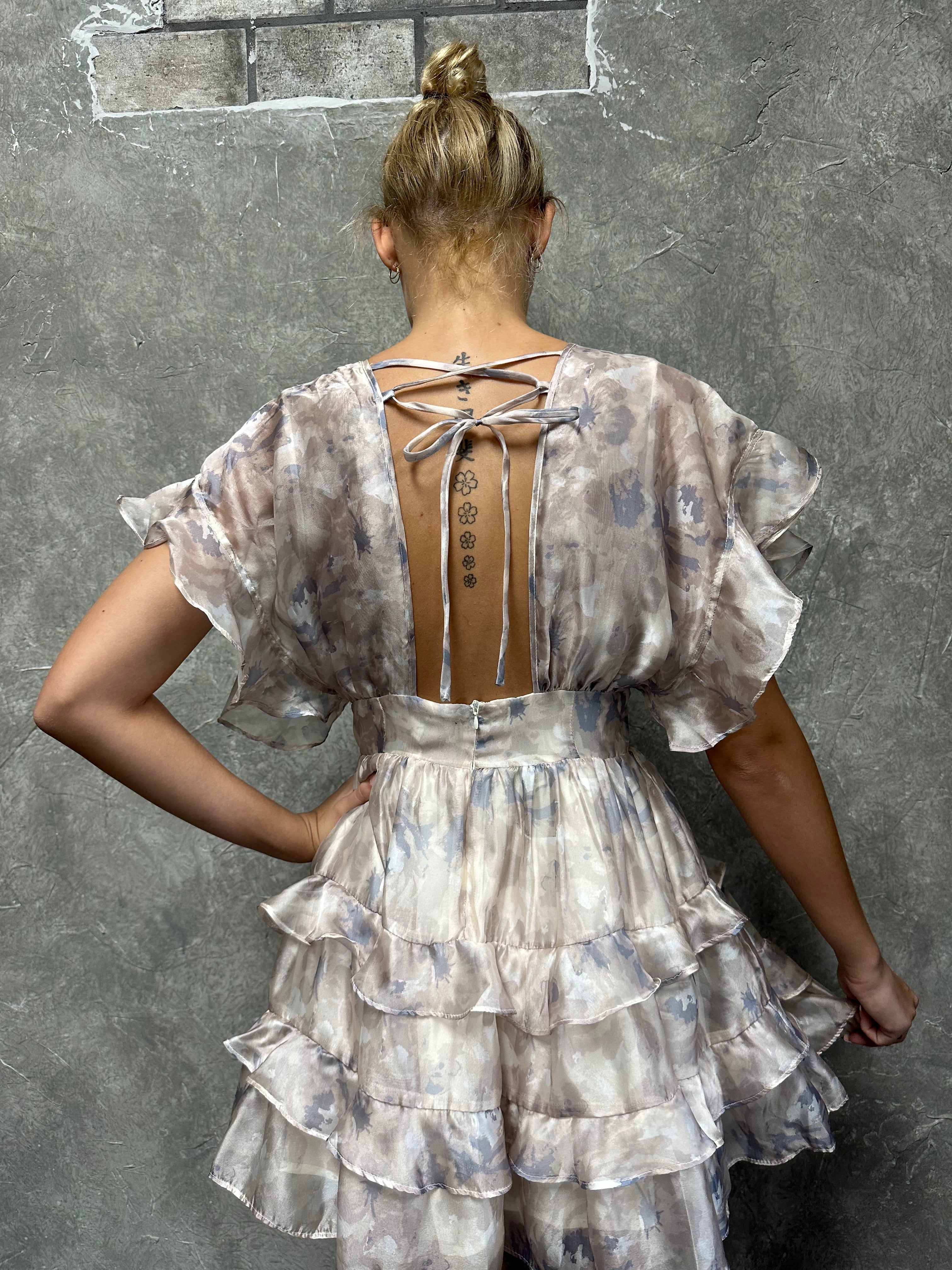 Christine Tiered Ruffle Dress-Dresses-UrbanCulture-Boutique, A North Port, Florida Women's Fashion Boutique