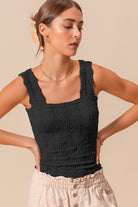 Maya Jacquard Seamless Tank Top-Tank Tops-UrbanCulture-Boutique, A North Port, Florida Women's Fashion Boutique