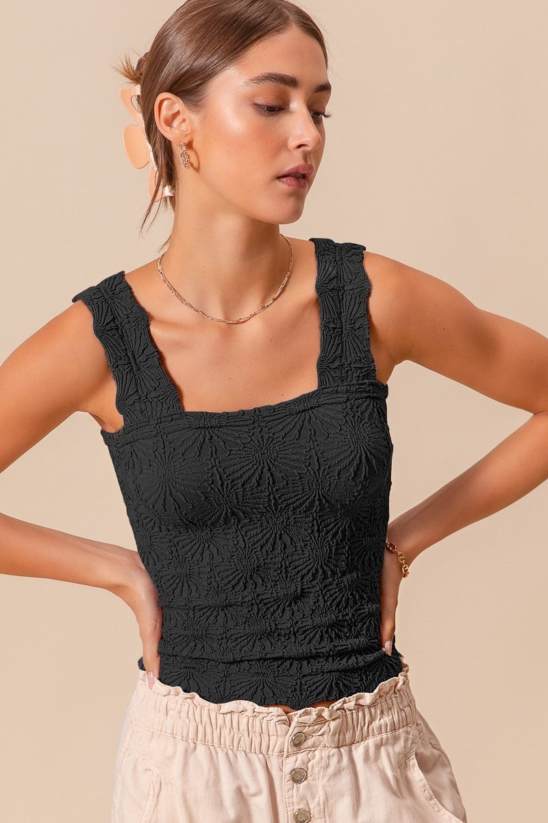 Maya Jacquard Seamless Tank Top-Tank Tops-UrbanCulture-Boutique, A North Port, Florida Women's Fashion Boutique