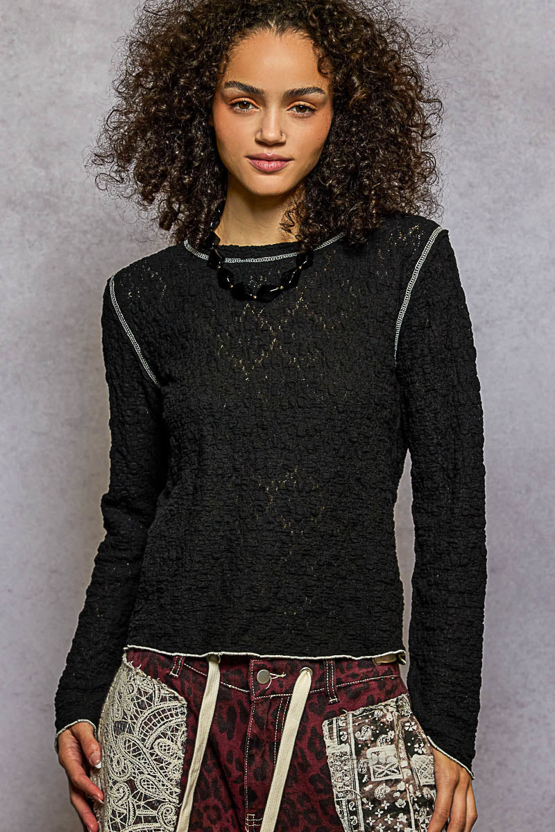 Belleann Long Sleeve Top-Long Sleeves-UrbanCulture-Boutique, A North Port, Florida Women's Fashion Boutique