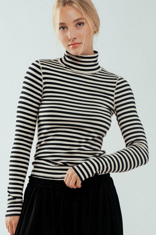 Haven Fitted Turtleneck-Long Sleeves-UrbanCulture-Boutique, A North Port, Florida Women's Fashion Boutique