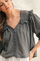 Clover Blouse-Blouse-UrbanCulture-Boutique, A North Port, Florida Women's Fashion Boutique