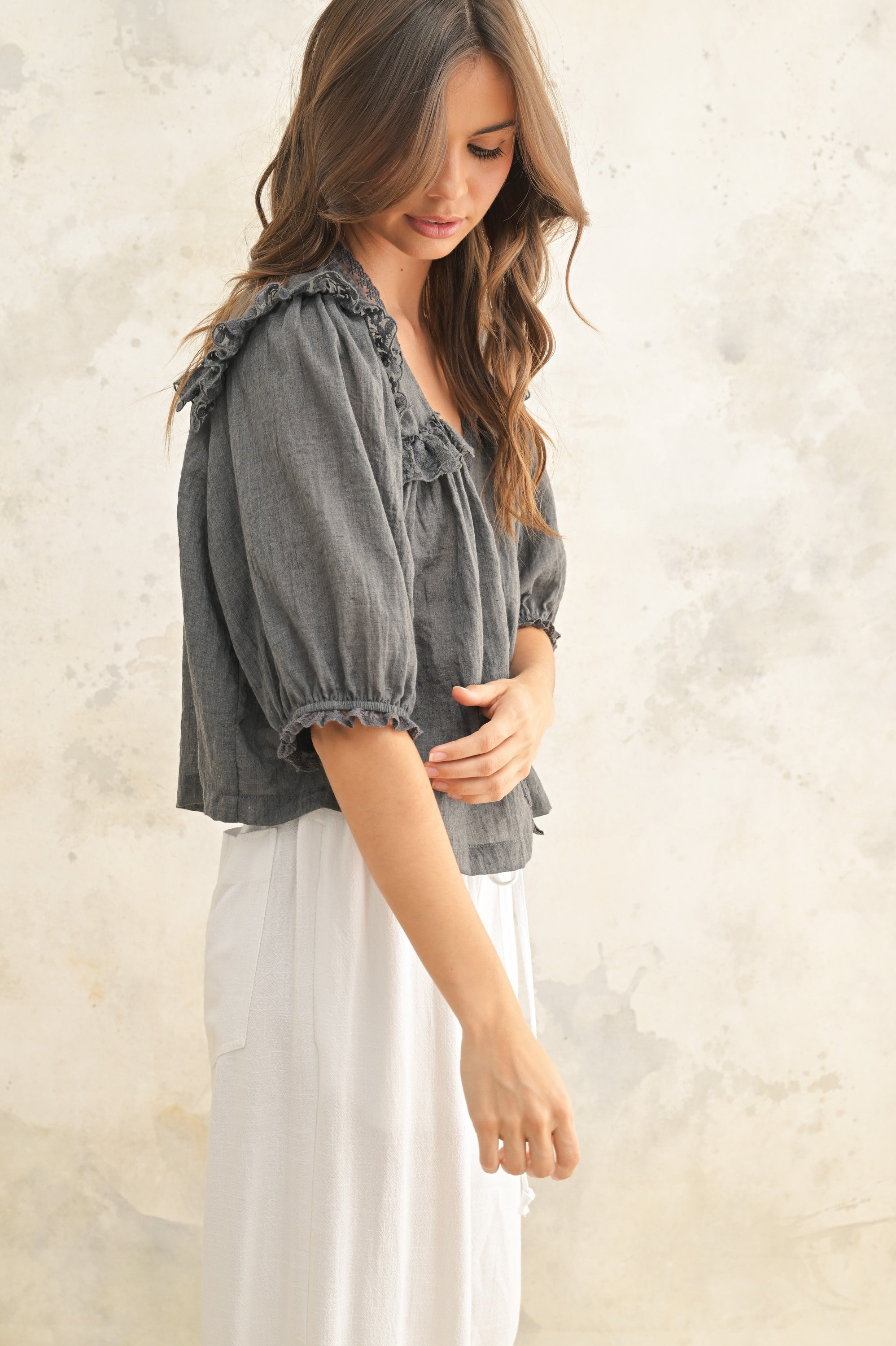 Clover Blouse-Blouse-UrbanCulture-Boutique, A North Port, Florida Women's Fashion Boutique