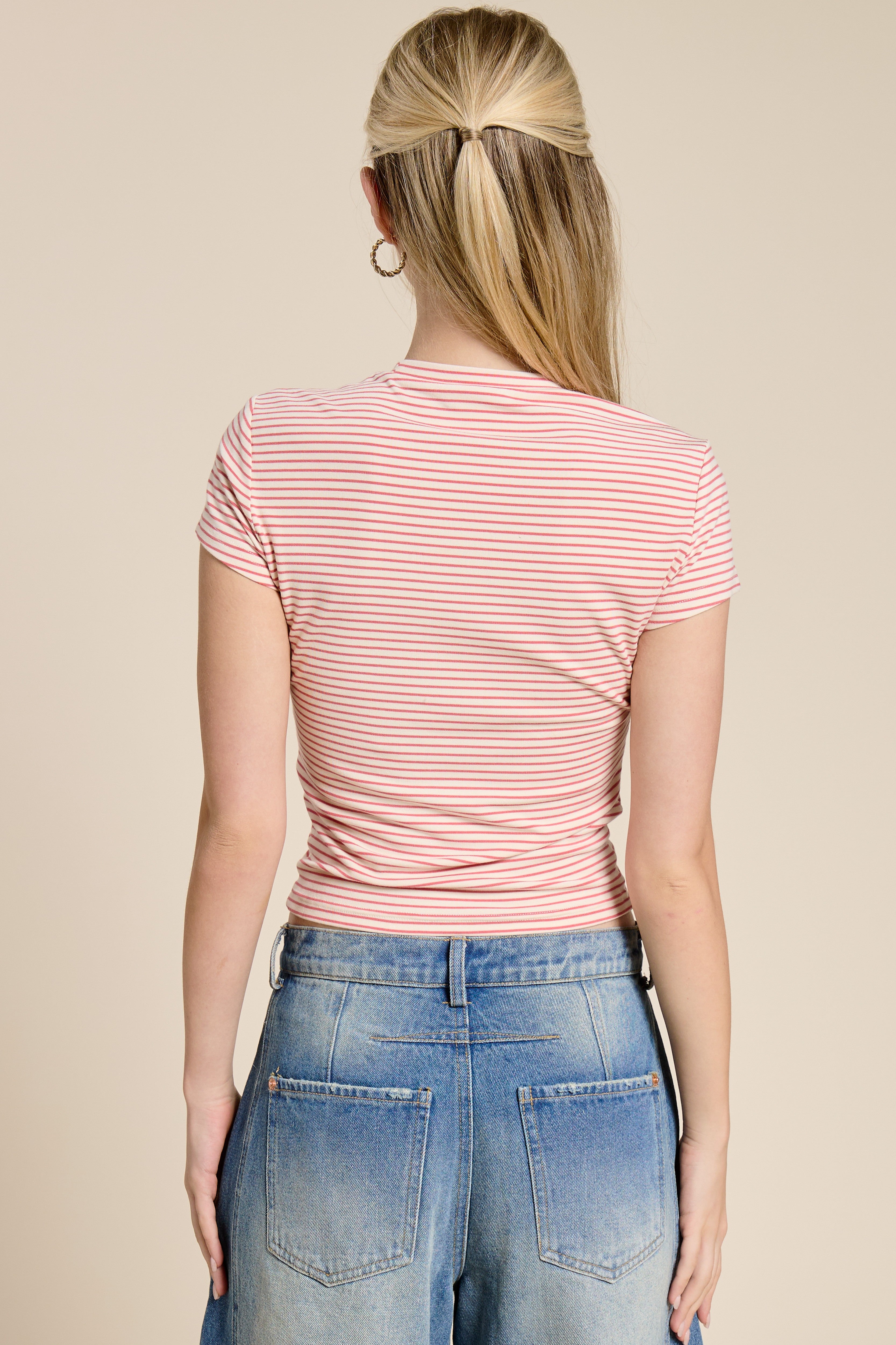 Sadie Striped Baby Tee-Short Sleeves-UrbanCulture-Boutique, A North Port, Florida Women's Fashion Boutique