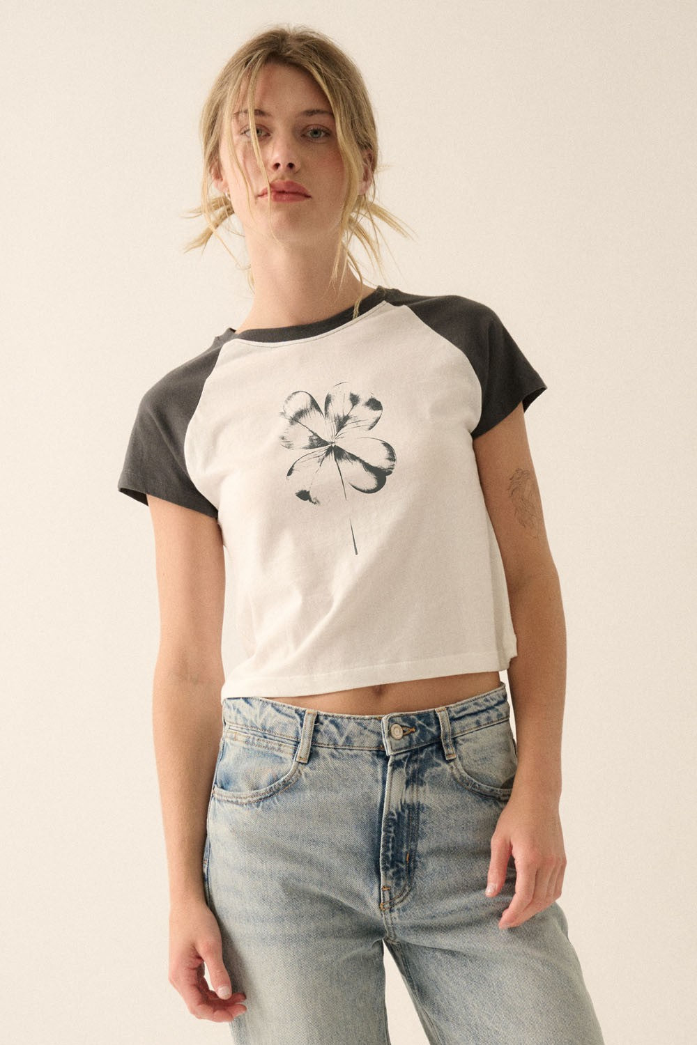 Clover Graphic Tee-Graphic Tees-UrbanCulture-Boutique, A North Port, Florida Women's Fashion Boutique