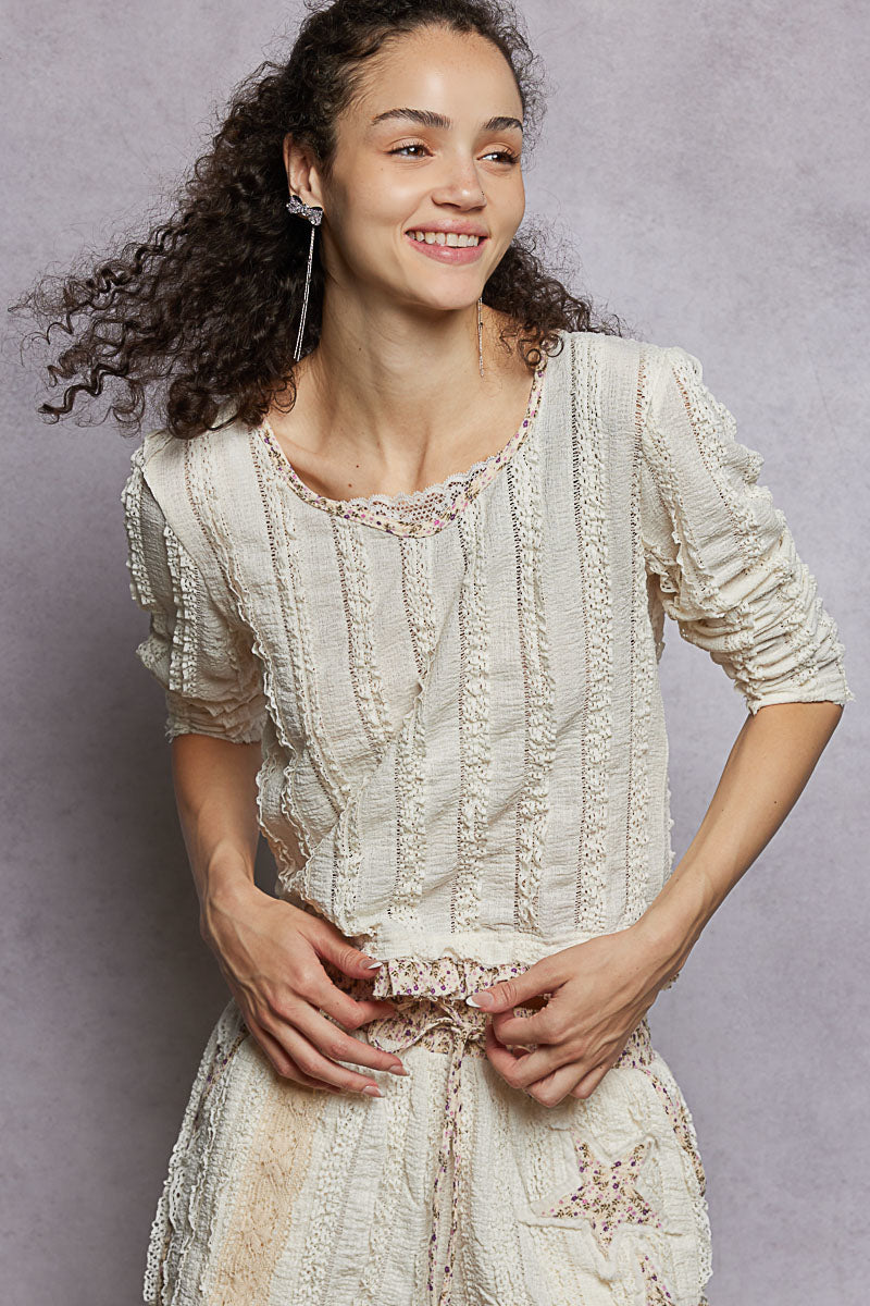 Clover Long Sleeve Top-Long Sleeves-UrbanCulture-Boutique, A North Port, Florida Women's Fashion Boutique