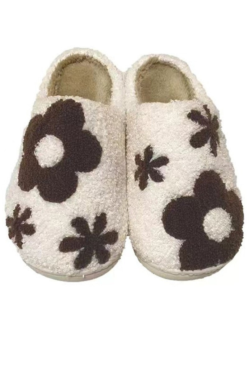 Flower Power Cream-Slippers-UrbanCulture-Boutique, A North Port, Florida Women's Fashion Boutique