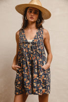 Violet Denim Romper-Romper-UrbanCulture-Boutique, A North Port, Florida Women's Fashion Boutique