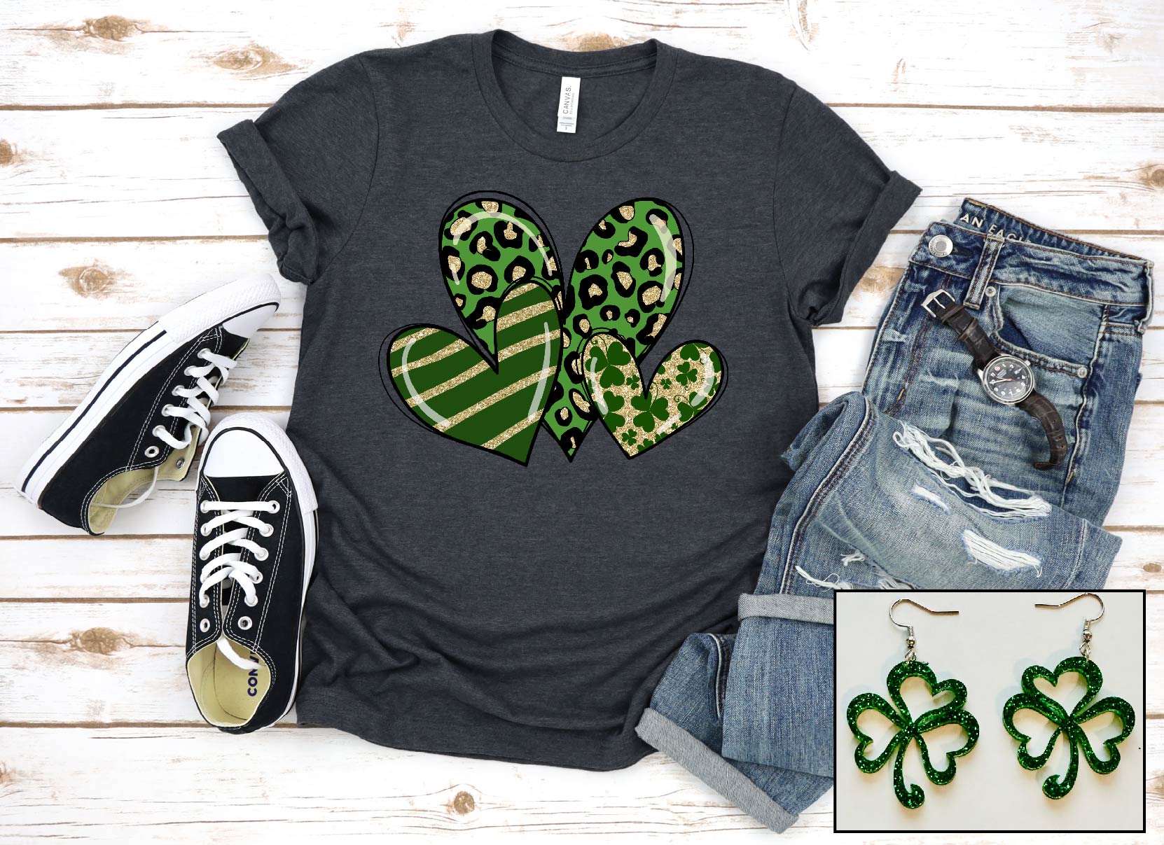 St. Patrick's Heart-Graphic Tees-UrbanCulture-Boutique, A North Port, Florida Women's Fashion Boutique