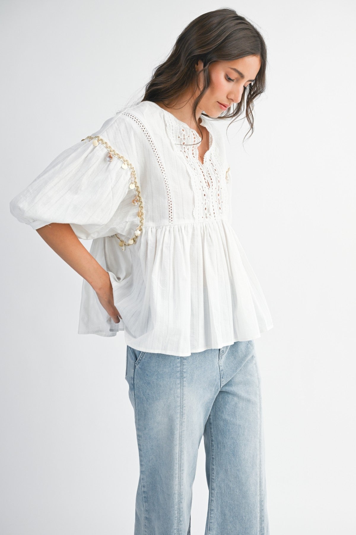 Phoebe Blouse-Long Sleeves-UrbanCulture-Boutique, A North Port, Florida Women's Fashion Boutique