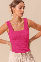 Maya Jacquard Seamless Tank Top-Tank Tops-UrbanCulture-Boutique, A North Port, Florida Women's Fashion Boutique