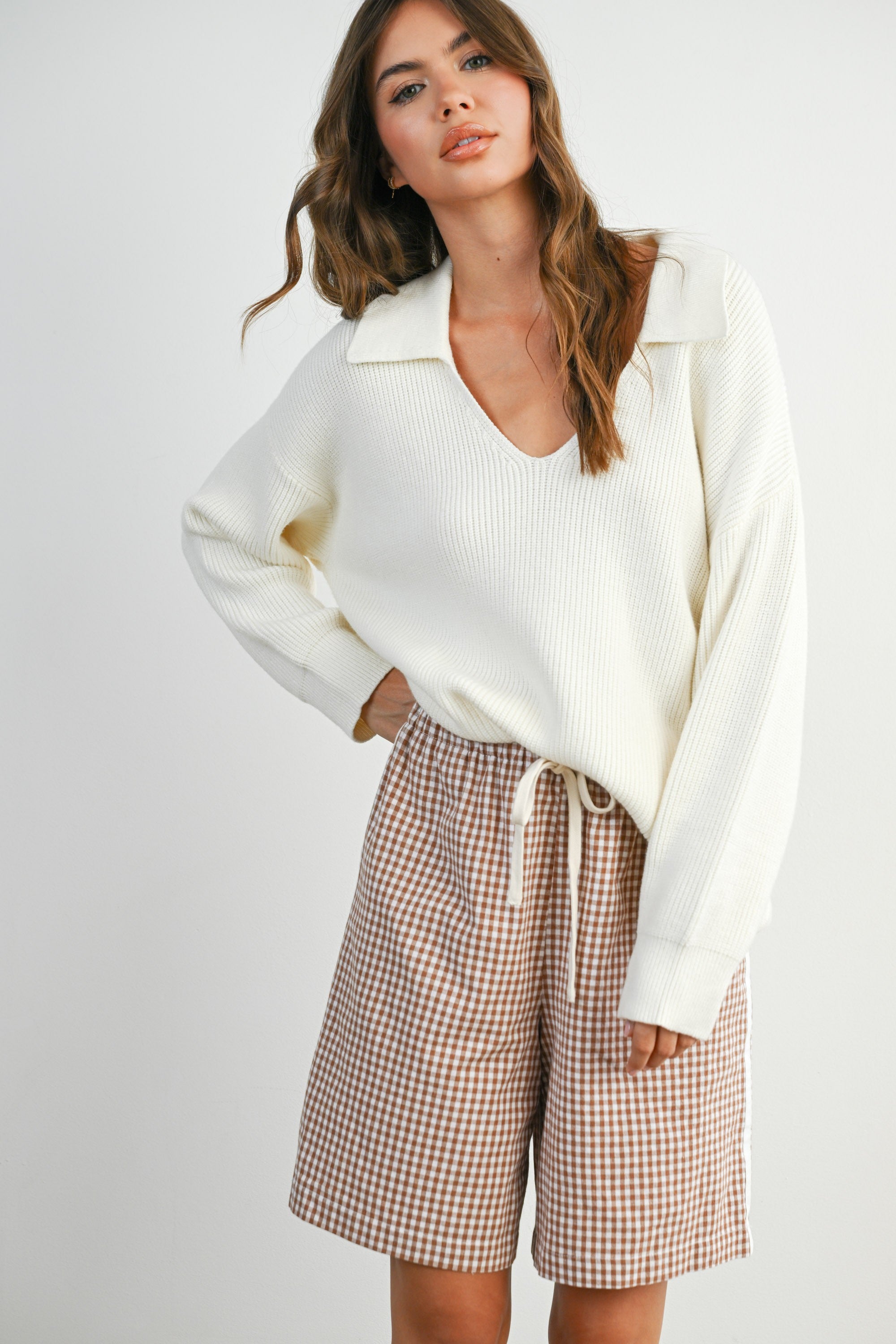 Nevaeh Long Sleeve Top-Sweaters-UrbanCulture-Boutique, A North Port, Florida Women's Fashion Boutique