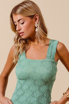 Maya Jacquard Seamless Tank Top-Tank Tops-UrbanCulture-Boutique, A North Port, Florida Women's Fashion Boutique