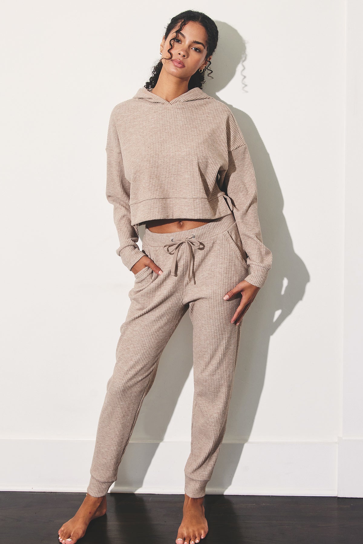Winona Ribbed Hoodie Loungewear Set-Lounge Wear-UrbanCulture-Boutique, A North Port, Florida Women's Fashion Boutique