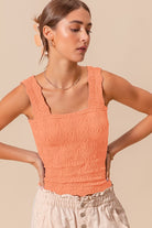 Maya Jacquard Seamless Tank Top-Tank Tops-UrbanCulture-Boutique, A North Port, Florida Women's Fashion Boutique