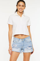 Ellie Mid Rise Boyfriend shorts-Shorts-UrbanCulture-Boutique, A North Port, Florida Women's Fashion Boutique