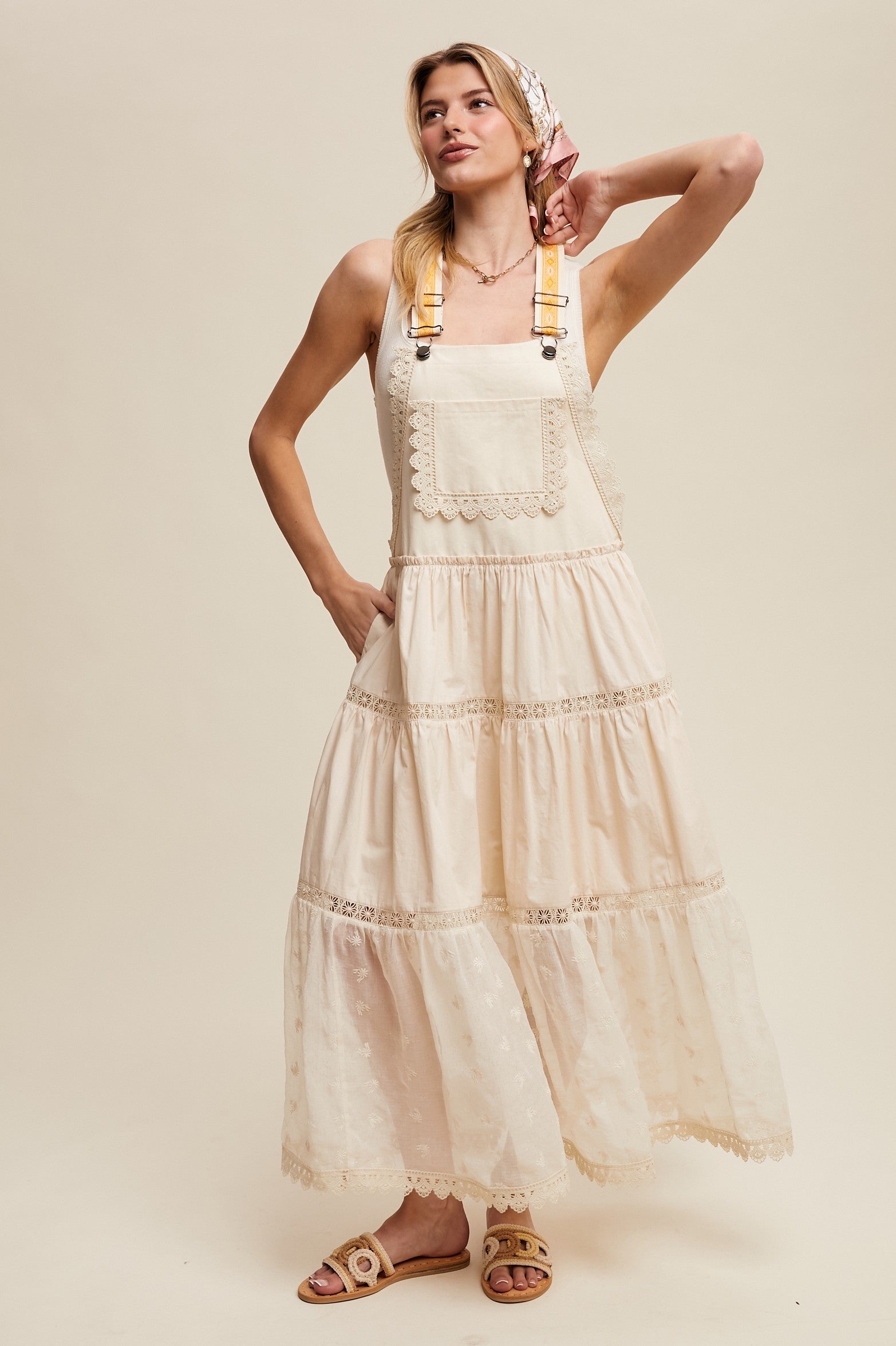 Jessamine Pinafore Dress-Dresses-UrbanCulture-Boutique, A North Port, Florida Women's Fashion Boutique