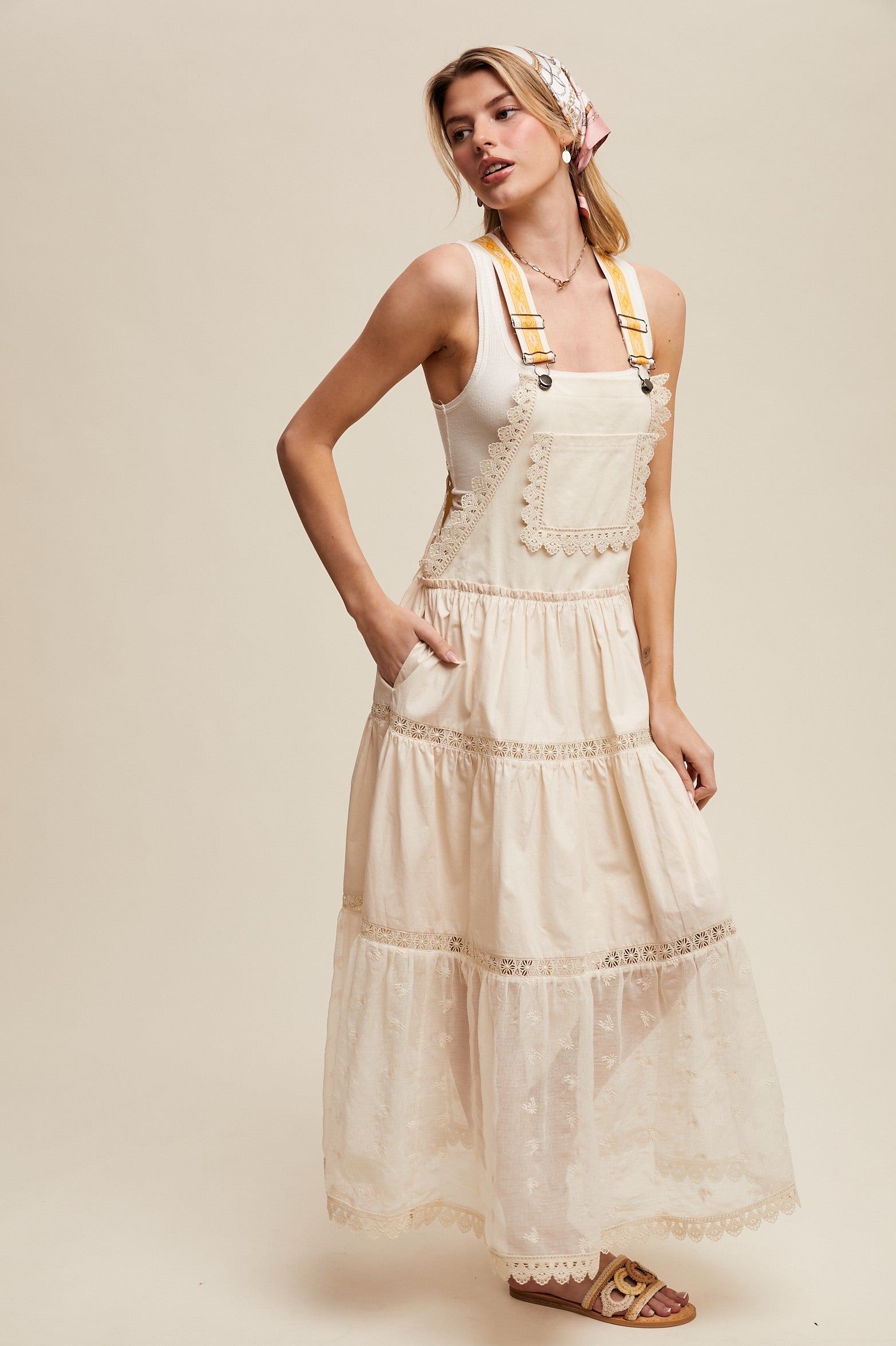 Jessamine Pinafore Dress-Dresses-UrbanCulture-Boutique, A North Port, Florida Women's Fashion Boutique