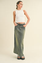 Romalee Long Denim Skirt-Skirt-UrbanCulture-Boutique, A North Port, Florida Women's Fashion Boutique