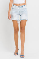 Loretta Mid Rise Denim Shorts-Denim Shorts-UrbanCulture-Boutique, A North Port, Florida Women's Fashion Boutique