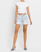 Loretta Mid Rise Denim Shorts-Denim Shorts-UrbanCulture-Boutique, A North Port, Florida Women's Fashion Boutique