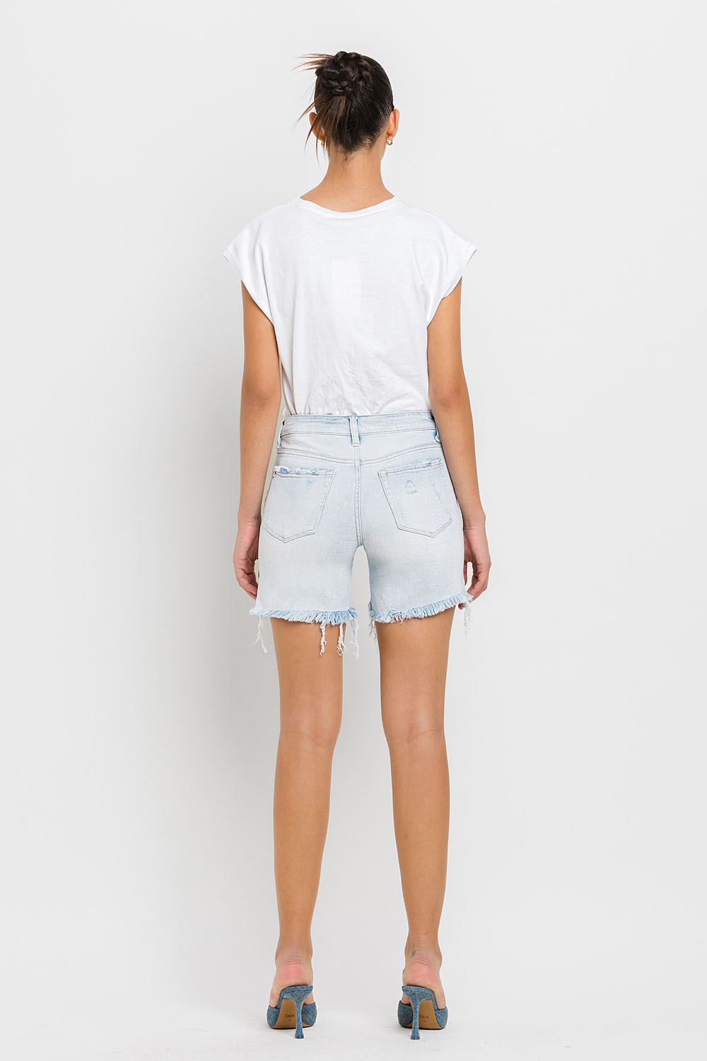 Loretta Mid Rise Denim Shorts-Denim Shorts-UrbanCulture-Boutique, A North Port, Florida Women's Fashion Boutique