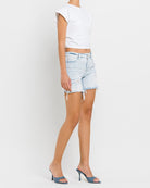 Loretta Mid Rise Denim Shorts-Denim Shorts-UrbanCulture-Boutique, A North Port, Florida Women's Fashion Boutique