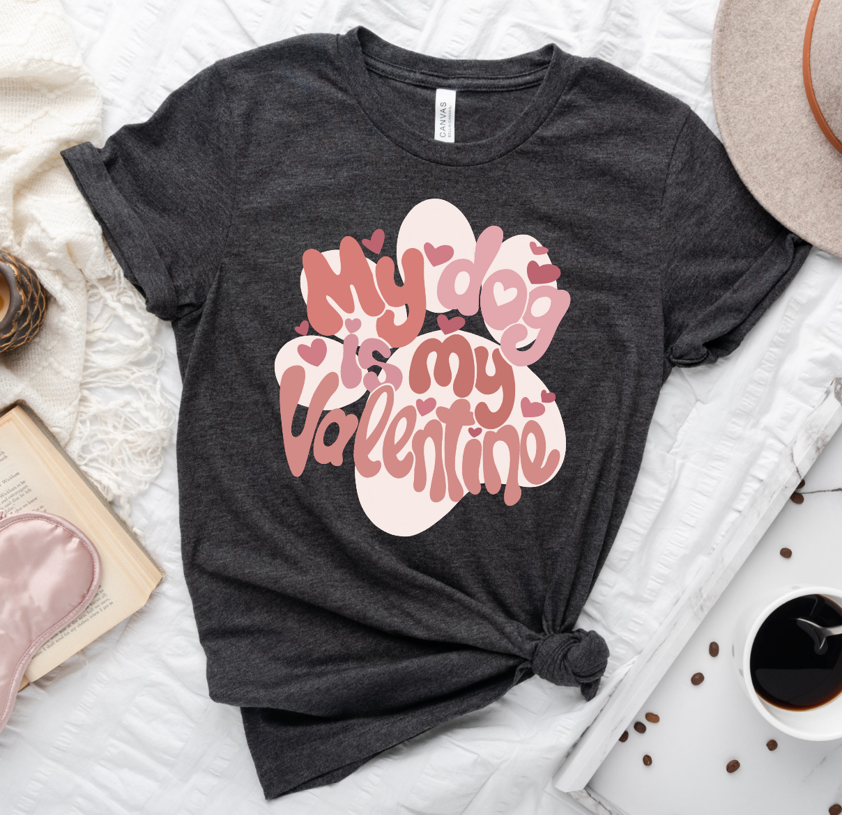 My Dog is My Valentine-Graphic Tees-UrbanCulture-Boutique, A North Port, Florida Women's Fashion Boutique