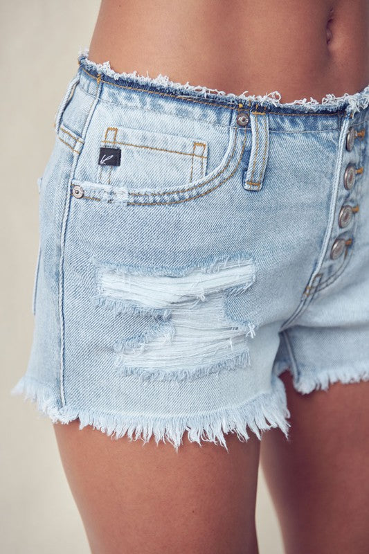 Fifi Low Rise Denim Short-Shorts-UrbanCulture-Boutique, A North Port, Florida Women's Fashion Boutique