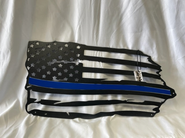 Blue Line Flag-Metal Artwork-UrbanCulture-Boutique, A North Port, Florida Women's Fashion Boutique