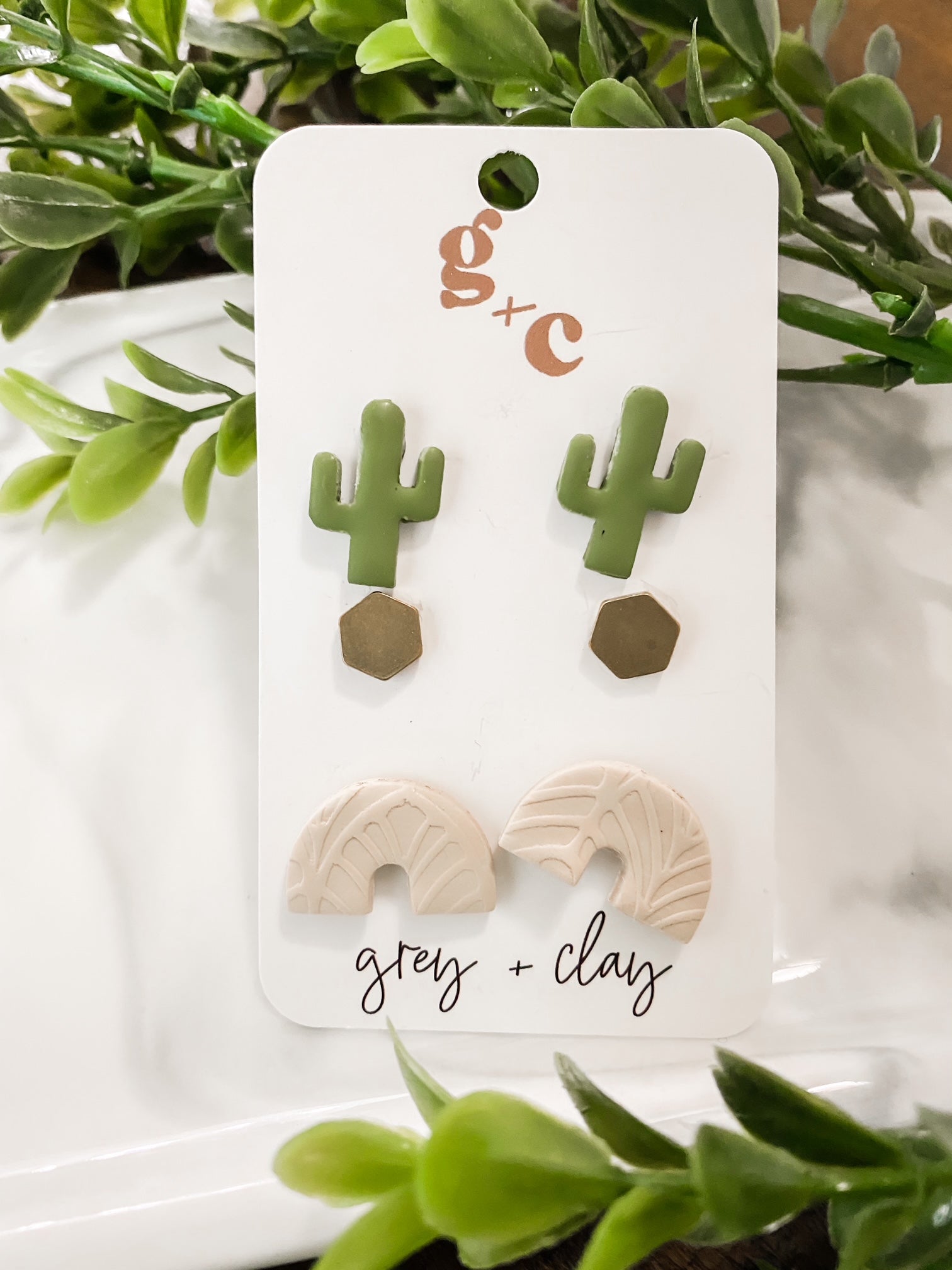 Cactus Stud Pack-Earrings-UrbanCulture-Boutique, A North Port, Florida Women's Fashion Boutique