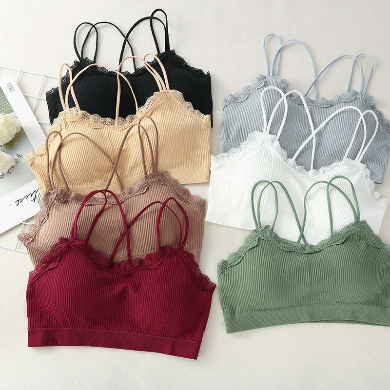 Lace Trim Ribbed Bralette-Bralettes-UrbanCulture-Boutique, A North Port, Florida Women's Fashion Boutique