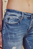 Mid Rise Hem Detail Ankle Skinny Jeans-Jeans-UrbanCulture-Boutique, A North Port, Florida Women's Fashion Boutique