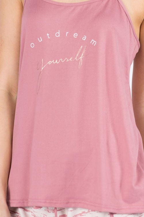 "Out Dream Yourself" Super Soft Pajama Shorts Set-Pajamas-UrbanCulture-Boutique, A North Port, Florida Women's Fashion Boutique