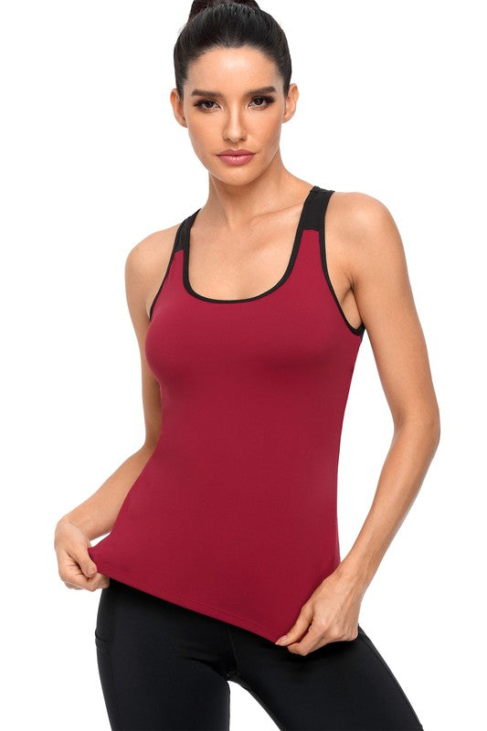 Stylish Workout Tank Tops with Built-in Bra for Women