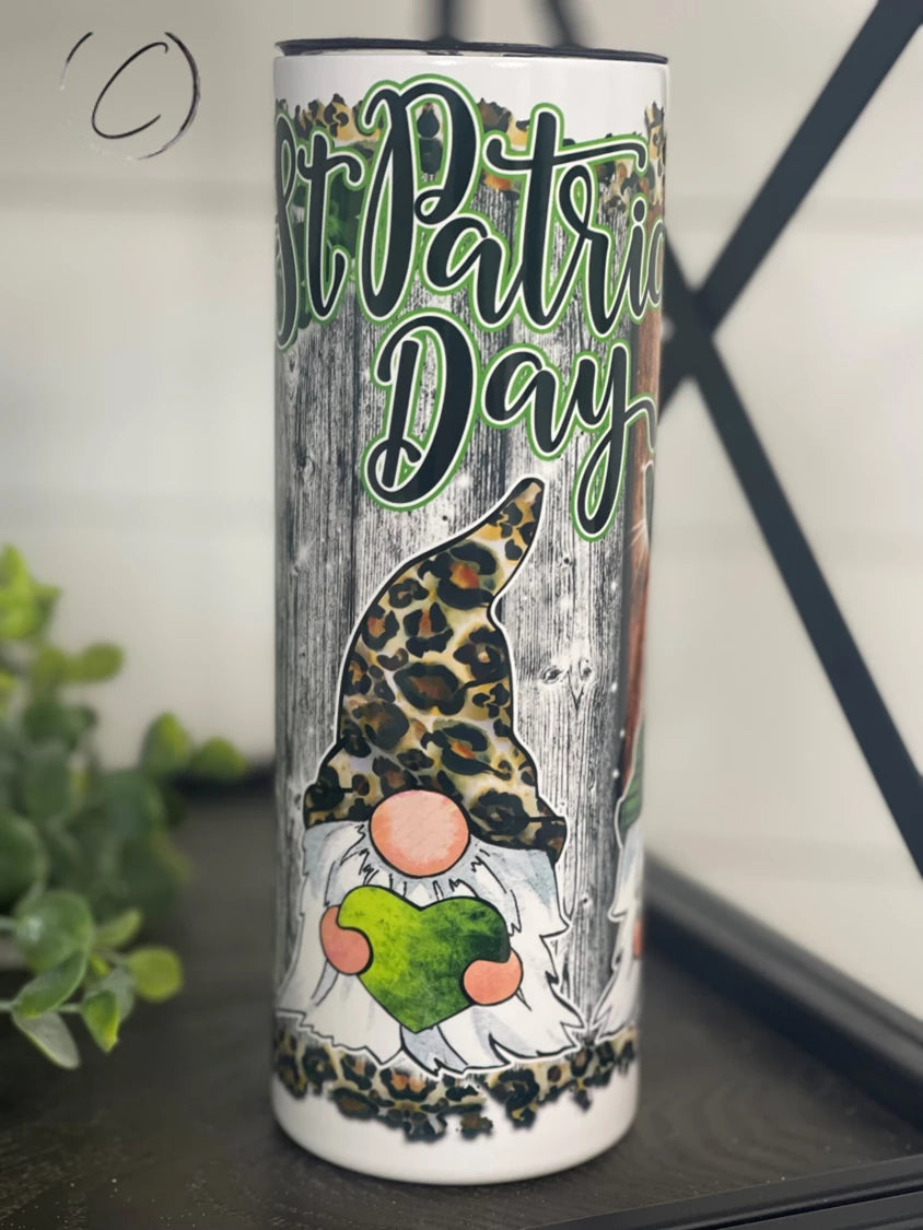 St. Patricks Day Gnomes Skinny Tumbler-Tumblers-UrbanCulture-Boutique, A North Port, Florida Women's Fashion Boutique