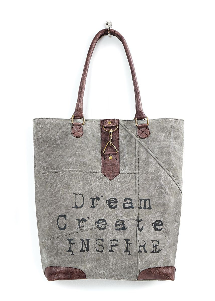 Dream Create Inspire Canvas Tote-UrbanCulture-Boutique, A North Port, Florida Women's Fashion Boutique