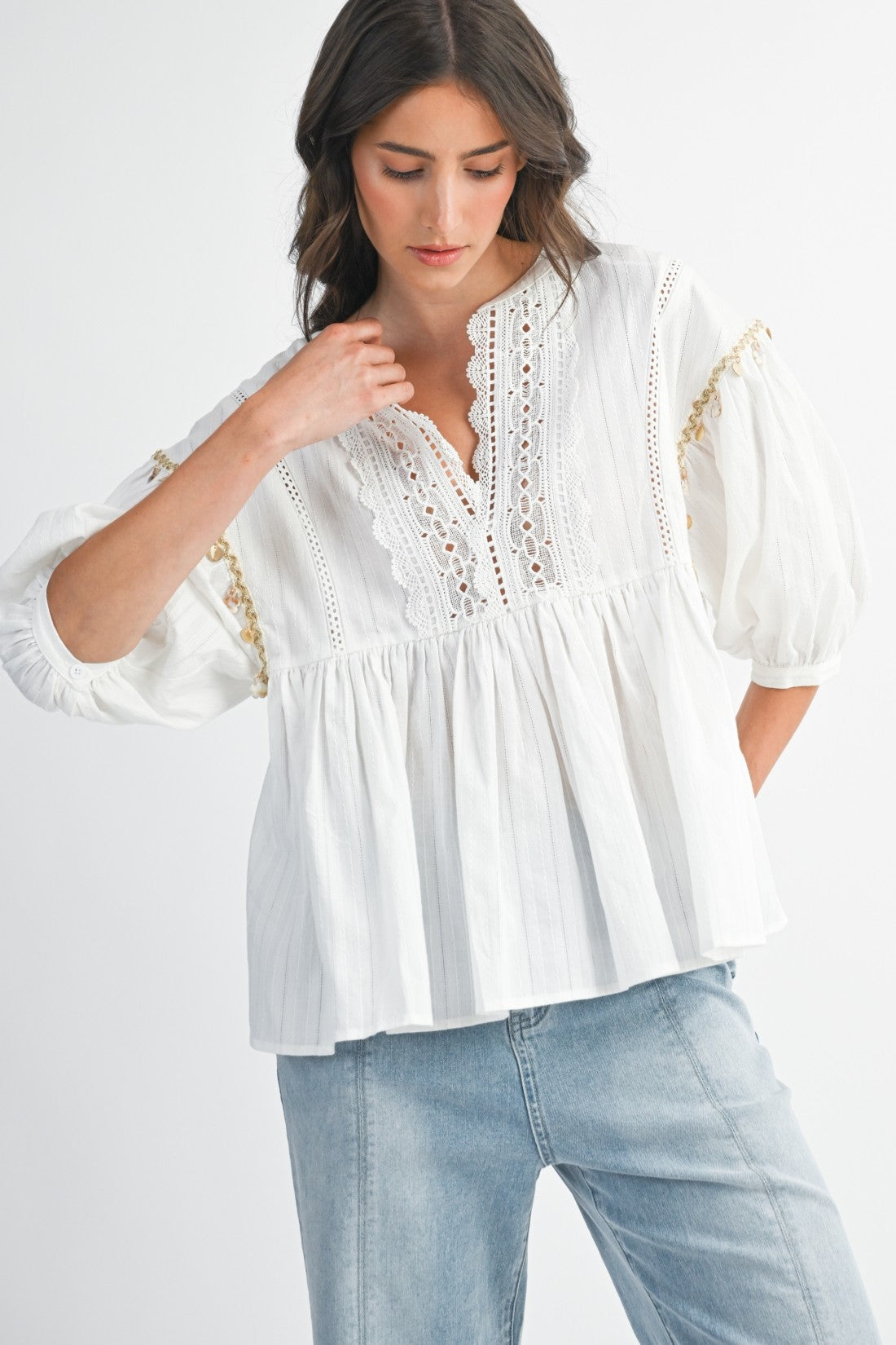 Phoebe Blouse-Long Sleeves-UrbanCulture-Boutique, A North Port, Florida Women's Fashion Boutique