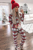 Christmas Plaid Pajamas-Pajamas-UrbanCulture-Boutique, A North Port, Florida Women's Fashion Boutique