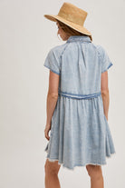 Peony Mini Denim Dress-Dresses-UrbanCulture-Boutique, A North Port, Florida Women's Fashion Boutique