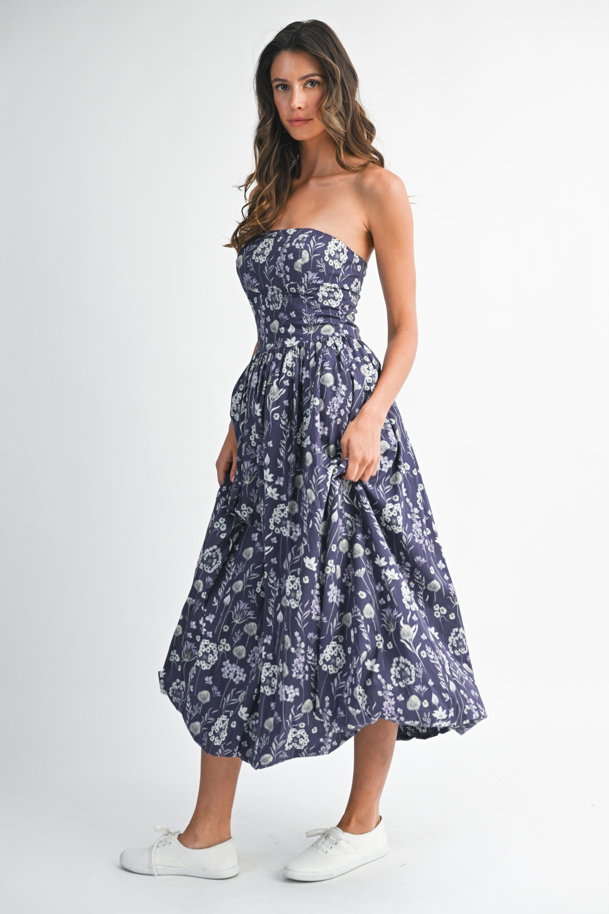 Scarlett Bubble Midi Dress-Dresses-UrbanCulture-Boutique, A North Port, Florida Women's Fashion Boutique