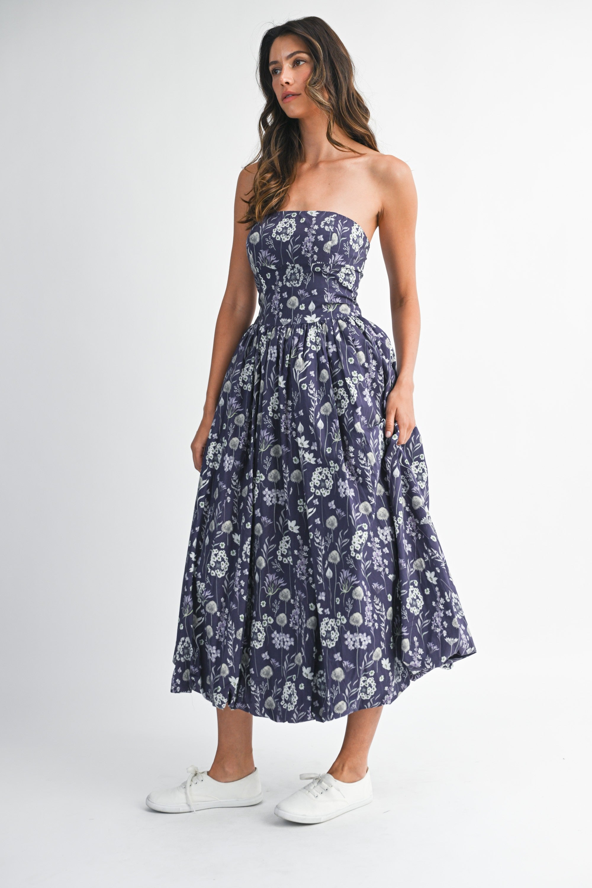 Scarlett Bubble Midi Dress-Dresses-UrbanCulture-Boutique, A North Port, Florida Women's Fashion Boutique