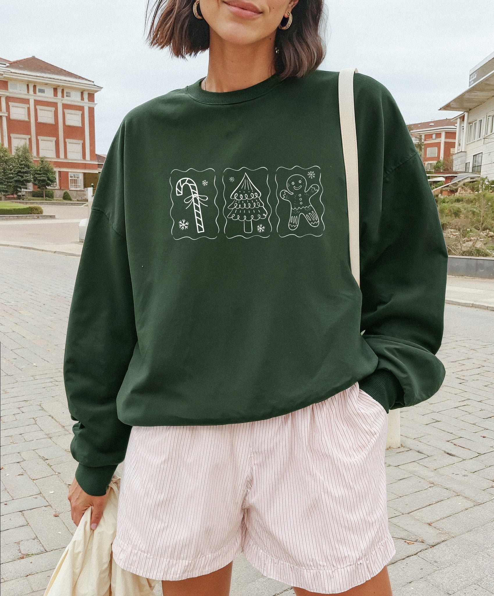 Christmas Doodle Sweatshirt-Graphic Sweatshirt-UrbanCulture-Boutique, A North Port, Florida Women's Fashion Boutique