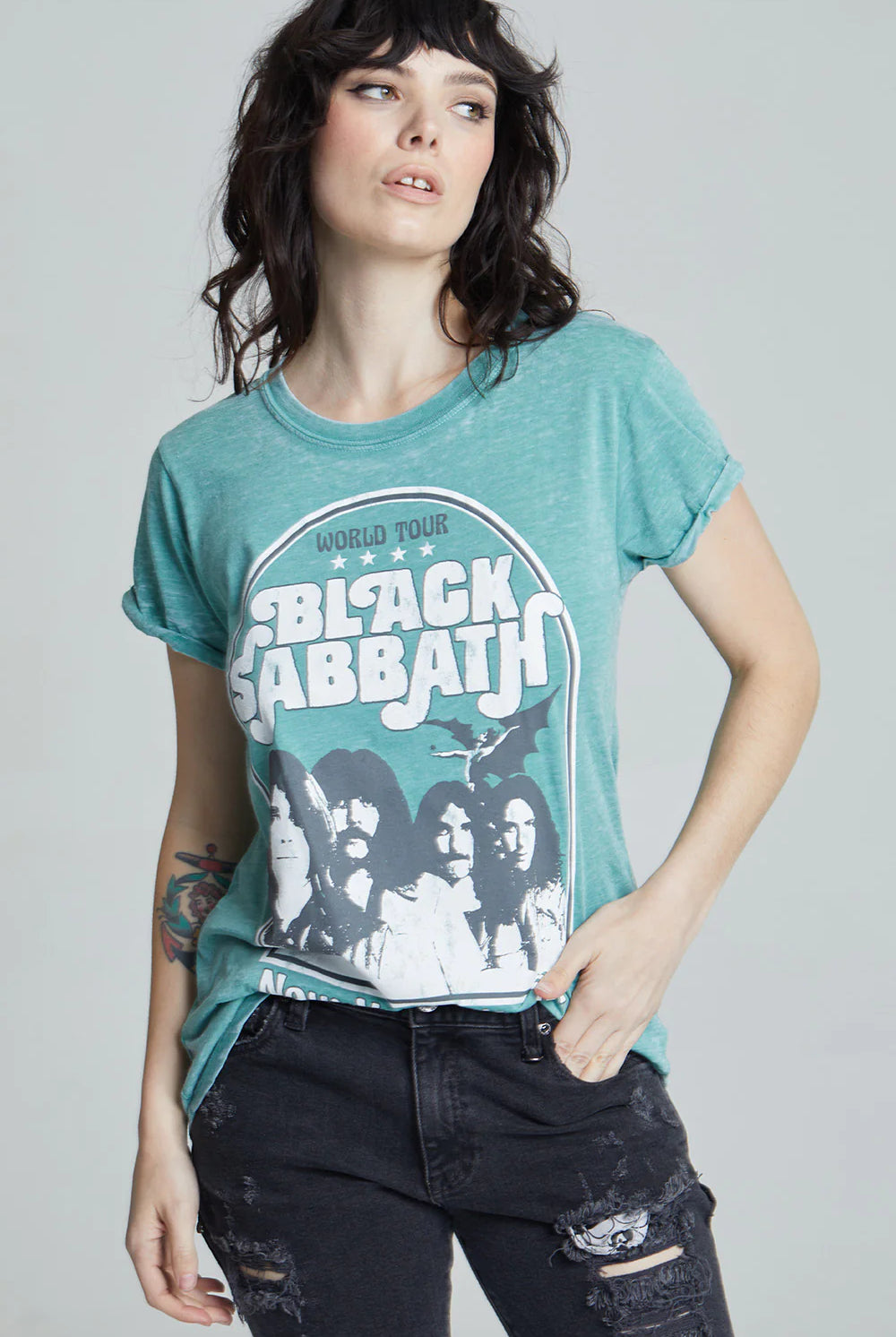 Sabbath World Tour Burnout T shirt-Graphic Tees-UrbanCulture-Boutique, A North Port, Florida Women's Fashion Boutique